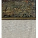 Francesco Filosa, Coastal view with a boat - Francesco Filosa