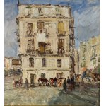 Francesco Filosa, Street with figures - Francesco Filosa