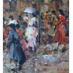 SCUOLA EUROPEA, Street Scene with Figures