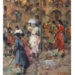 SCUOLA EUROPEA, Street Scene with Figures