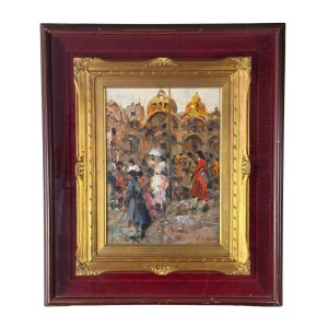 SCUOLA EUROPEA, Street Scene with Figures