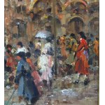 SCUOLA EUROPEA, Street Scene with Figures
