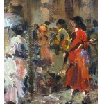 SCUOLA EUROPEA, Street Scene with Figures