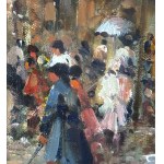 SCUOLA EUROPEA, Street Scene with Figures