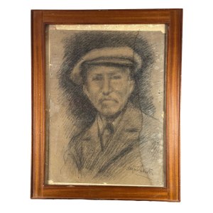 UNIDENTIFIED SIGNATURE, Portrait of a Man with Hat