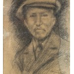 UNIDENTIFIED SIGNATURE, Portrait of a Man with Hat