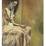 UNIDENTIFIED SIGNATURE, Seated Nude Woman