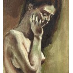 UNIDENTIFIED SIGNATURE, Seated Nude Woman