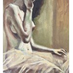 UNIDENTIFIED SIGNATURE, Seated Nude Woman