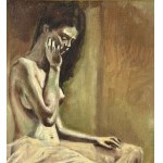 UNIDENTIFIED SIGNATURE, Seated Nude Woman