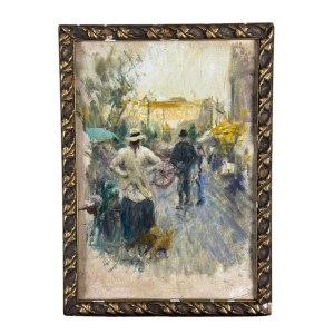 ANONIMO, Small street with figures
