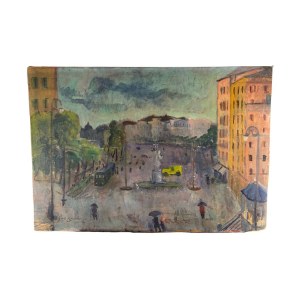 UNIDENTIFIED SIGNATURE, Street with figures