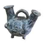 Antique double-spout terracotta jug