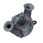 Antique double-spout terracotta jug