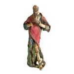 Lot of three Neapolitan nativity sculptures