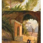 SCUOLA NAPOLETANA, Country lane with a bridge