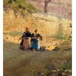 SCUOLA NAPOLETANA, Country lane with a bridge