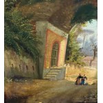 SCUOLA NAPOLETANA, Country lane with a bridge