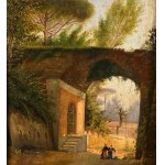 SCUOLA NAPOLETANA, Country lane with a bridge