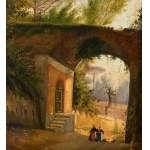 SCUOLA NAPOLETANA, Country lane with a bridge
