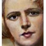 ANONIMO, Portrait of a woman on a sofa