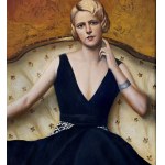 ANONIMO, Portrait of a woman on a sofa