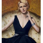 ANONIMO, Portrait of a woman on a sofa
