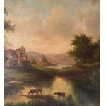 UNIDENTIFIED SIGNATURE, Landscape with cattle