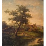 UNIDENTIFIED SIGNATURE, Landscape with cattle