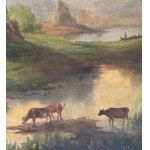 UNIDENTIFIED SIGNATURE, Landscape with cattle