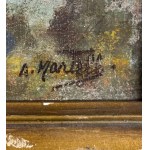 UNIDENTIFIED SIGNATURE, River with a bridge