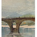 UNIDENTIFIED SIGNATURE, River with a bridge