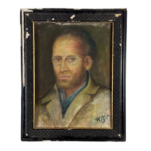 UNIDENTIFIED SIGNATURE, Male portrait with glasses