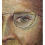 UNIDENTIFIED SIGNATURE, Male portrait with glasses