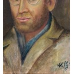 UNIDENTIFIED SIGNATURE, Male portrait with glasses