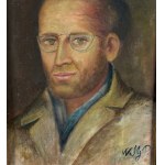 UNIDENTIFIED SIGNATURE, Male portrait with glasses