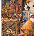 UNIDENTIFIED SIGNATURE, Neapolitan street with a small market