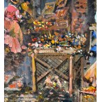 UNIDENTIFIED SIGNATURE, Neapolitan street with a small market