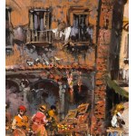 UNIDENTIFIED SIGNATURE, Neapolitan street with a small market