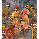 UNIDENTIFIED SIGNATURE, Neapolitan street with a small market