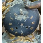 Antique gilded and chased bronze clock