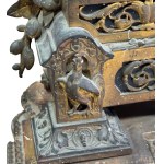 Antique gilded and chased bronze clock