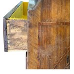 Drop-front chest of drawers with 3 drawers