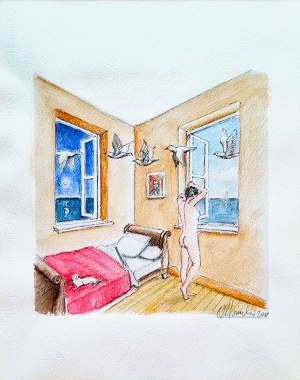 Rafał Olbiński (ur. 1943), Wizyta, 2018