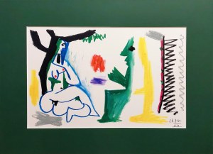 Pablo Picasso (1881-1973), z cyklu „Le Déjeuner sur l'herbe” (Obiady na trawie). Wariacje na temat „Śniadanie na trawie” E. Maneta