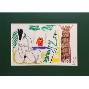 Pablo Picasso (1881-1973), z cyklu „Le Déjeuner sur l'herbe” (Obiady na trawie). Wariacje na temat „Śniadanie na trawie” E. Maneta