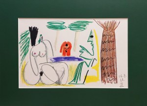 Pablo Picasso (1881-1973), z cyklu „Le Déjeuner sur l'herbe” (Obiady na trawie). Wariacje na temat „Śniadanie na trawie” E. Maneta