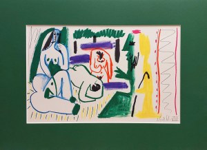 Pablo Picasso (1881-1973), z cyklu „Le Déjeuner sur l'herbe” (Obiady na trawie). Wariacje na temat „Śniadanie na trawie” E. Maneta
