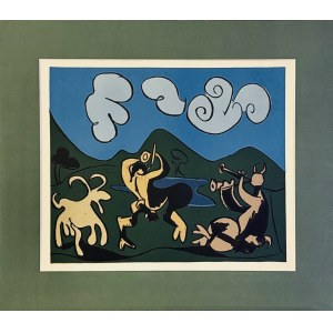 Pablo Picasso (1881-1973), Bacchanalia: Two Satyrs and a Goat, (Deux Satyres et la Chèvre)1962
