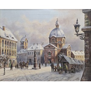 M. Vasari, Vue de l'église du Saint-Sacrement à Varsovie